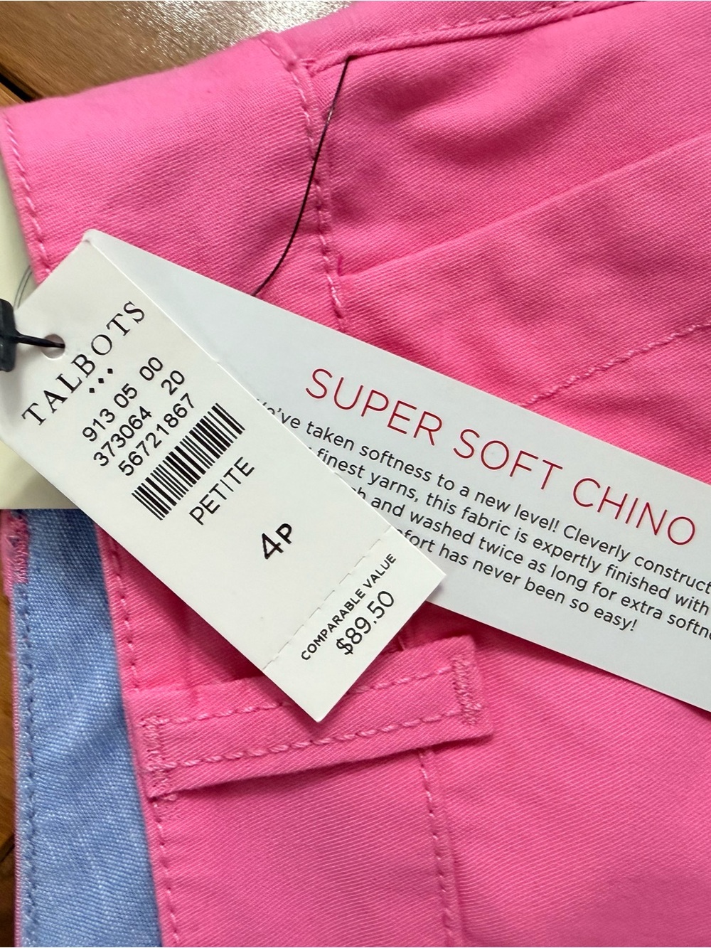 Talbots Bright Pink Cropped Chino Pants - Picture 2 of 5